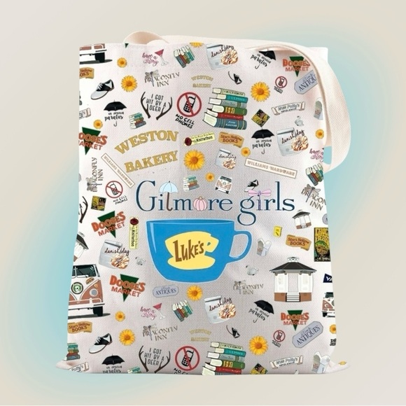 Gilmore Girls Tote Bag with Multicolor Design - Picture 1 of 5